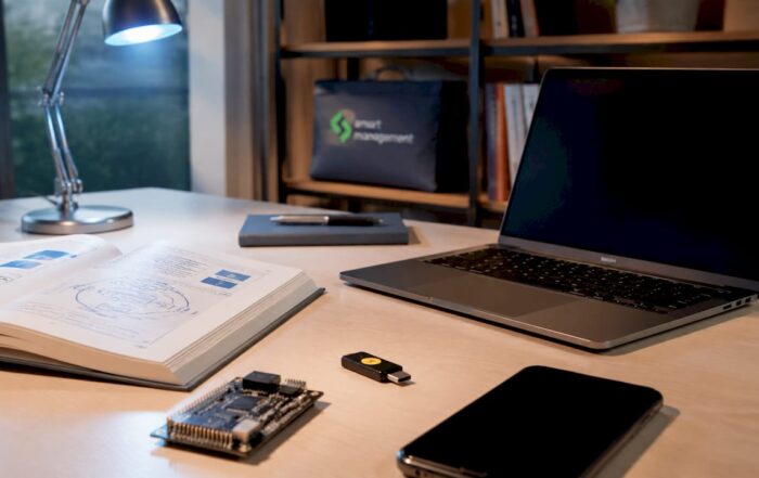 YubiKey και εξειδικευμένος εξοπλισμός σε έναν προσεγμένο και απολύτως καθαρό χώρο εργαστηρίου