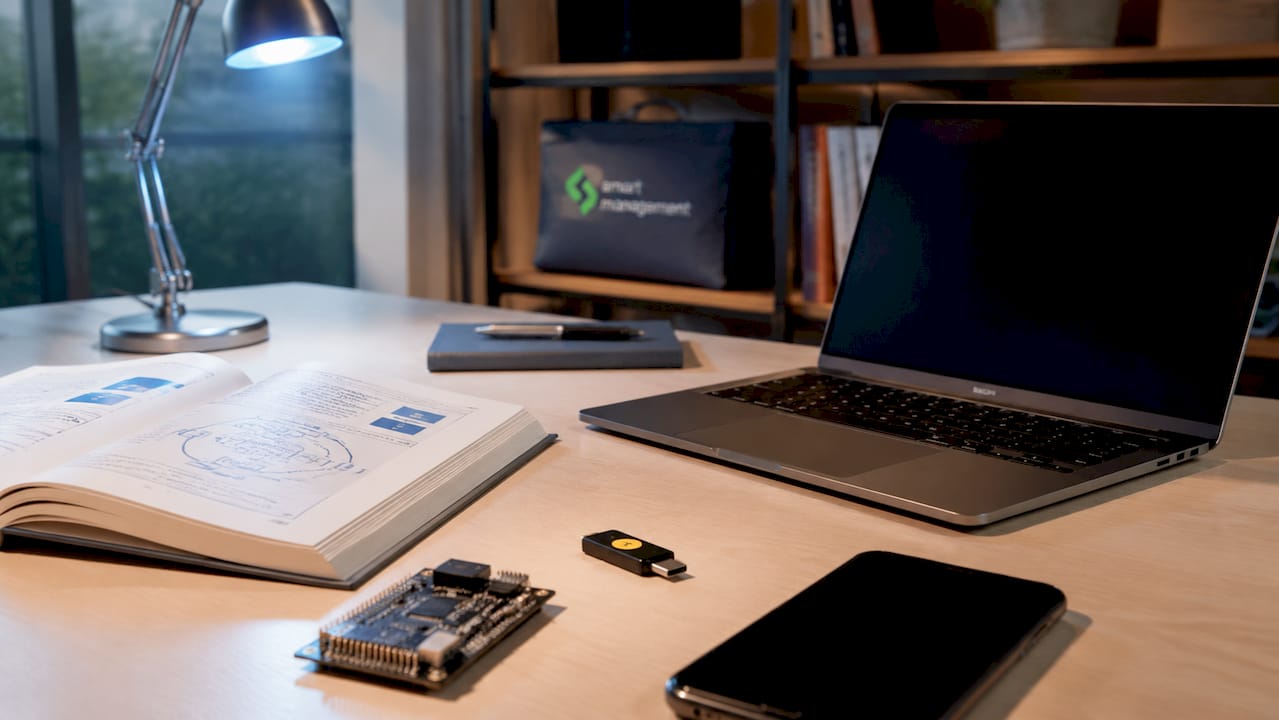 YubiKey και εξειδικευμένος εξοπλισμός σε έναν προσεγμένο και απολύτως καθαρό χώρο εργαστηρίου